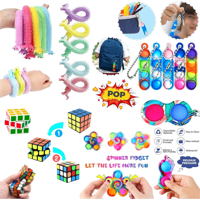 Антистресові іграшки, пальчикові іграшки для зняття тривоги, іграшки для зняття стресу для дітей та дорослих, набір антистресових