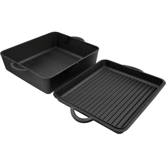 Голландська каструля для духовки чавунна каструля 10,8 л попередньо приправлена каструля для смаження з кришкою DOSQF