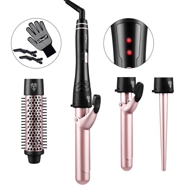 Набір плойок 4 в 1 Багатофункціональна змінна плойка з керамічним покриттям Плойка для завивки волосся Набір плойок з різними наса
