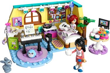 Кімната Пейслі LEGO Friends - Іграшка для рольових ігор - Подарунок для дівчаток віком від 6 років - Набір з 2 мініфігурками, фігуркою кролика та гітарою - Креативний ігровий набір для дітей 42647