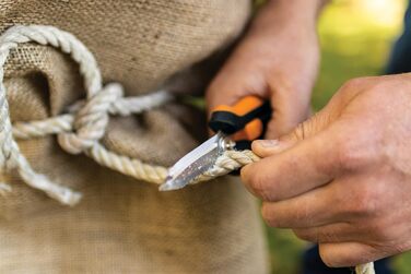 Садові ножиці Fiskars універсальні, довжина 20,6 см, леза з нержавіючої сталі/пластикові ручки, чорні/помаранчеві, суцільні, SP-320, 1063328