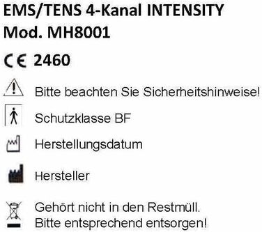 Пристрій Tens 4-канальна терапія болю, стимуляція м'язів EMS, 220 В, 50 програм, електротерапія для нарощування м'язової маси, Elotec Health CD