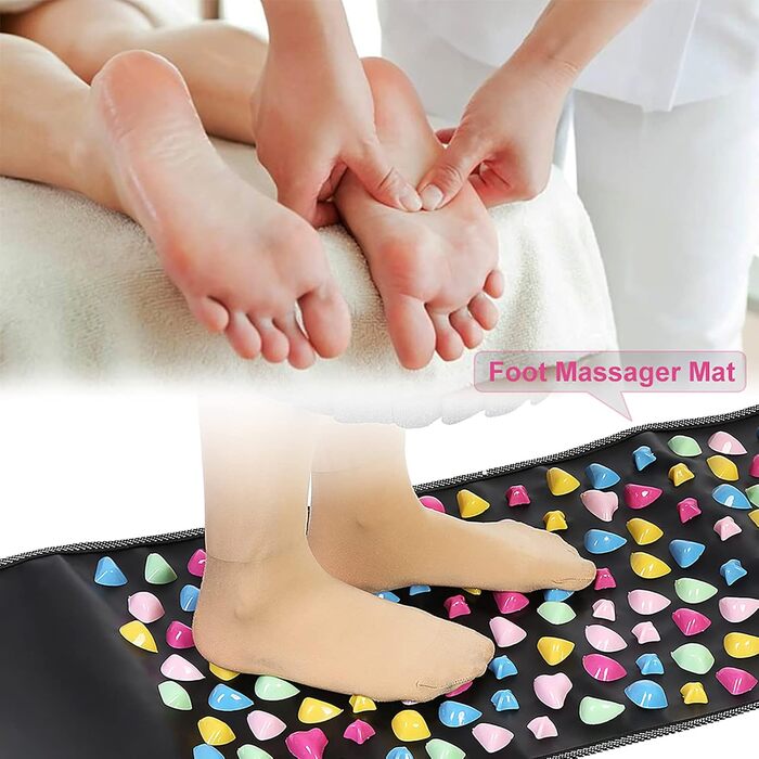 Масажний килимок для ніг Reflexology Stone Foot Stone Mat Знеболюючі ноги для парафінових ванн Health Care 70.9 X 13.8 дюймів