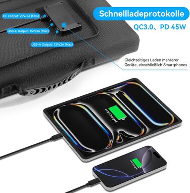 Портативний складаний зарядний пристрій для сонячних панелей Ecosonique потужністю 100 Вт із швидкою зарядкою та USB-C PD3.0, USB-A QC3.0, DC 20 В, легкий, з підставкою для кемпінгу, сонячних генераторів, мобільних телефонів, зовнішніх акумуляторів