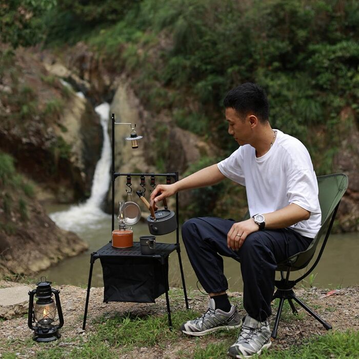 Звичайна кемпінгова кружка кемпінгова кружка 9,4 см, універсальна сумісність Портативна алюмінієва кавова кружка зі складною ручкою, складна чашка для води для походів, пригод, риболовлі, L