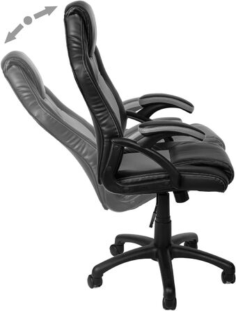 Геймерське крісло Panorama24, ігрове крісло для офісу, крісло для керівника, ергономічне, сіре, 9 варіантів кольорів, м&39які підлокітники, механізм нахилу, вантажопідйомність до 150 кг, сертифікований підйомник TV