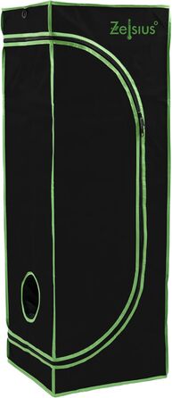 Тент для вирощування Zelsius MyHomeGrow Кімната для вирощування в приміщенні Гроубокс (40 x 40 x 160 см, Сірий) Сірий 40 x 40 x 160 см