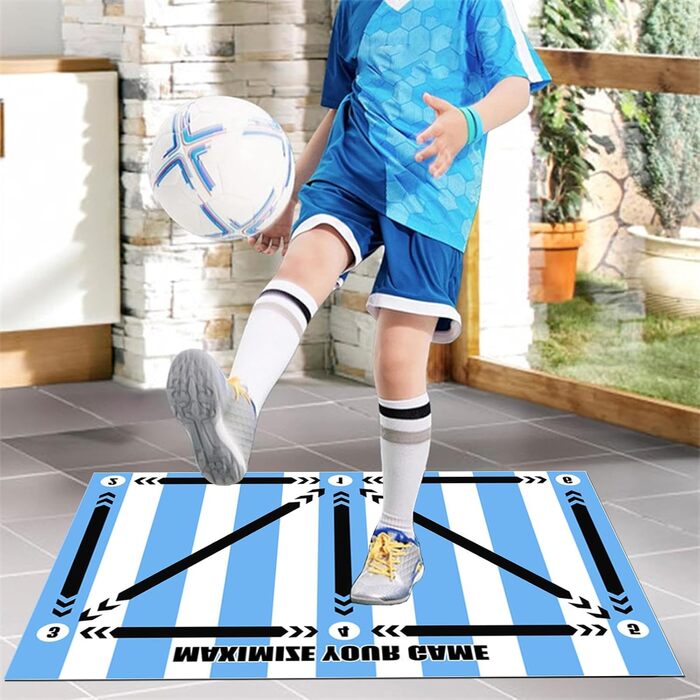 Тренувальний килимок для футболу, футбольний килимок, килимок для тренувань зі степ-футболу, нековзний тренувальний килимок для степ-футболу, 60x90 см, амортизуючий футбольний килимок, тренувальний килимок для контролю м&39яча