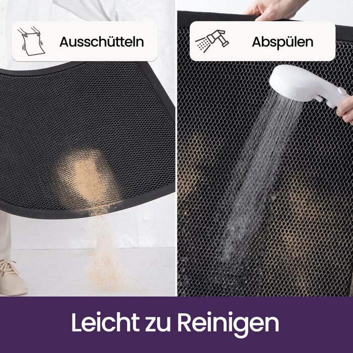 Килимок для вулиці DEXI 60 x 90 см, надзвичайно стійкий до ковзання, брудозатримуючий килимок, міцний килимок для вулиці, міцний водонепроникний килимок для вхідних дверей, темно-сірий 60 x 90 см