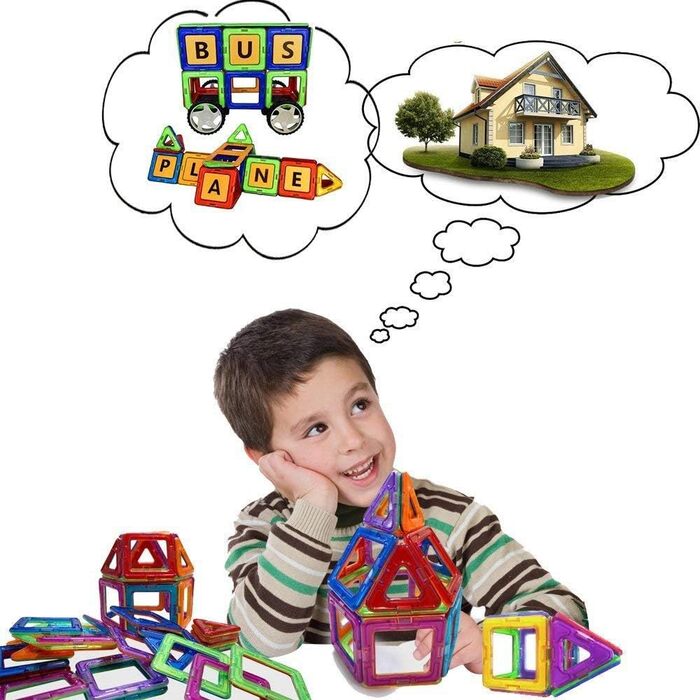 95 Pieces, Magnetic Toys Magnets for Children Magnetic Building Blocks Set Toy Magnetic Games for Children Gift from 3 4 5 6 7 8 Y