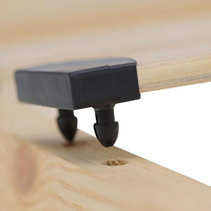 Ліжко для людей похилого віку Homestyle4u 120x200 Comfort з рейковою основою, комфортна висота, натуральне дерево, піднятий вхід, надзвичайно високе дерев&39яне ліжко для людей похилого віку Артикул 3319