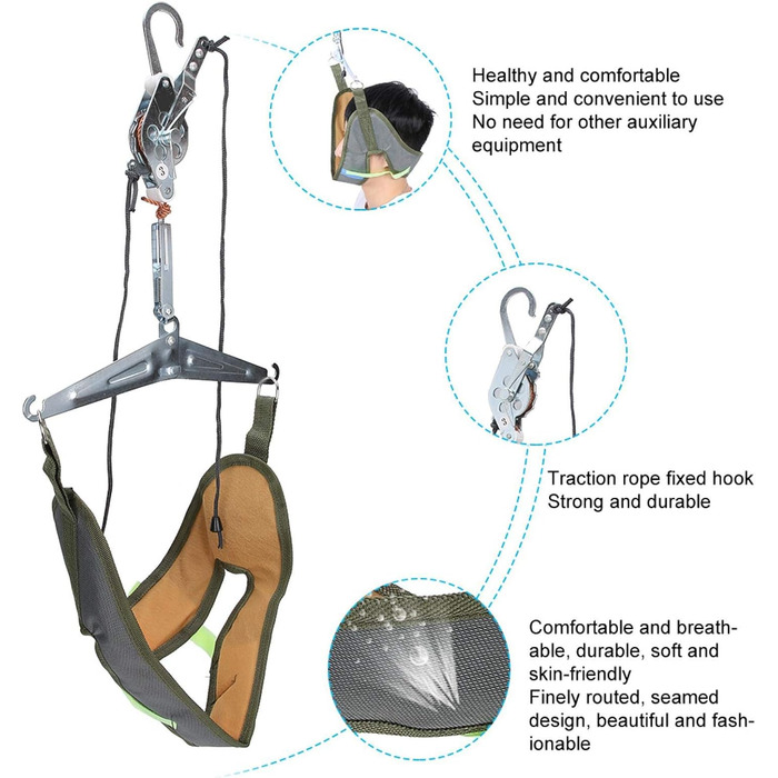 Пристрій для витягування шийної шиї, побутовий трактор для шийного хребця, тракційний пристрій для фіксації шийної опори для полегшення болю в шиї, розгинач шиї