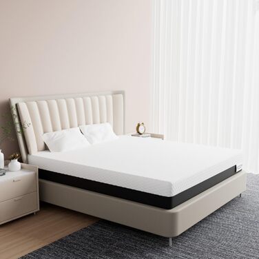 Матрац 180x200 см, холодний пінопласт, висота 20 см, рівень жорсткості H3, 7-зонне розвантаження тіла, зі знімним чохлом. Ідеально підходить для сімейних спалень (180x200x20 см) 180 x 200 см 20 см