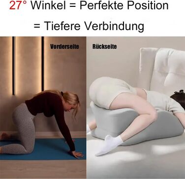 Подушка Liborah, покращена багатофункціональна подушка для пар 27 з пандусом, з невеликими аксесуарами, кілька положень забезпечують підтримку та розслаблення спини (чорна)