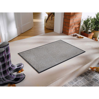 Килимок для дверей WashDry, холодно-сірий 60x90 см, для використання всередині та зовні приміщень, можна прати 60 x 90 см (прямокутний)
