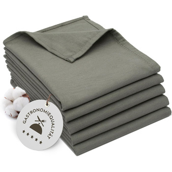 Набір ZOLLNER з 5 бавовняних чайних рушників розміром 50x70 см - суперпоглинаючі та міцні кухонні рушники - можна прати при темпер