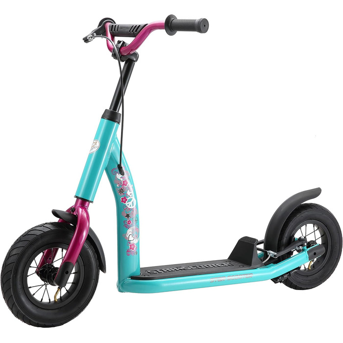 Дитячий педальний самокат від 5 років City Kick Scooter Повітряні шини регульовані по висоті 10-дюймові нове покоління м'ята