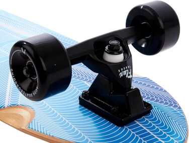 Серфскейти ACTA Glitch 32&39 сині Повністю карвінгові серфскейти з 7-шарового клена Чуйні та маневрені вантажівки Ідеально підходять для початківців та катання на скейтах середнього рівня Для памптреку, круїзів та міських поїздок