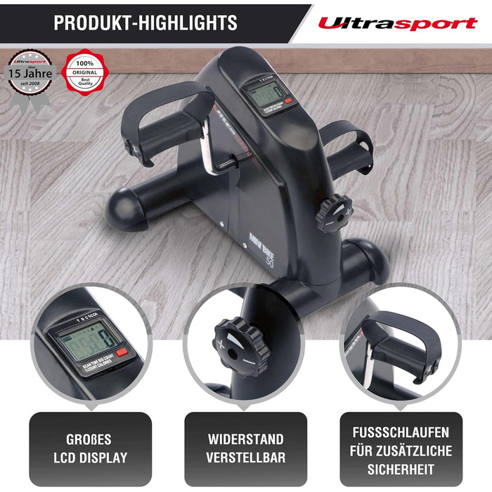 В-1/3-в-1, Міні-велотренажер, Тренажер для рук та ніг, Велотренажер, Педальний тренажер для нарощування м&39язів, Тренування на витривалість, Домашній тренажер, Ідеально підходить для людей похилого віку, Тихий та не потребує обслуговування US Mini-Bike 5