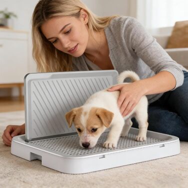 Туалет для дресирування собак, лоток для собак, критий туалет для собак з настінною опорою, для собак малого та середнього розміру