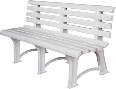 Лавка вулична, Зроблено в Італії, 145x49x74 см, колір білий