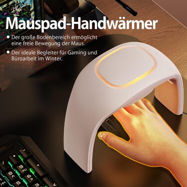 Енергозберігаючий вентилятор-обігрівач, складний килимок для столу з підігрівом, електричний обігрівач для рук з регульованою температурою термостата, подарунок для жінок та чоловіків, білий бежевий