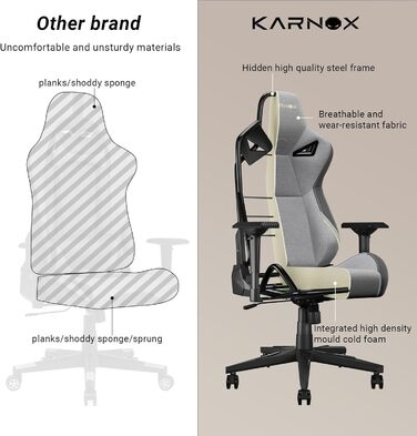 Ергономічне ігрове крісло з тканиною, офісне крісло з високою спинкою, ігрове крісло для користувачів з вагою, з підголівником та поперековою опорою, ігрове крісло в гоночному стилі, кут нахилу 155 з фіксацією кута, 56x55x135 см