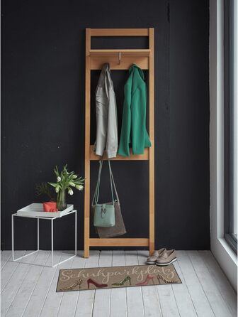 Килимок для паркувального місця Salonloewe Stiletto 30x100 см Вхідний килимок з мотивом Бруздоуловлювальний килим Килимок для дому Миється Барвистий сіро-коричневий 30 x 100 см (Прямокутний)