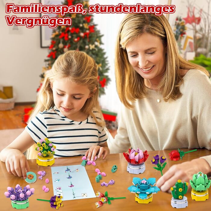 Адвент-календар peiranup 2025 Конструктор Квіти та Сукуленти, для творчості