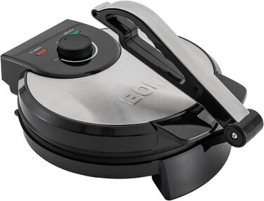 Електричний прес для тортильї чапаті Двостороння нагрівальна млинниця з нержавіючої сталі для чапаті, тортильї, коржів 1200 Вт