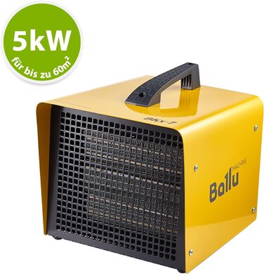 Керамічний тепловентилятор електричний обігрівач 2 налаштування тепла 2500Вт/5000Вт будівельний обігрівач з терморегулятором елект