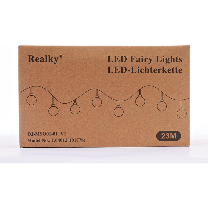 Світлодіодні казкові вогні, що живляться від електрики, 23M казкові вогні куля теплий білий з вилкою для зовнішнього і внутрішньог