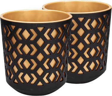 Матовий горщик для квітів PECZEKO - Декоративний горщик для квітів і трав - Міцні та легкі круглі пластикові горщики для вітальні