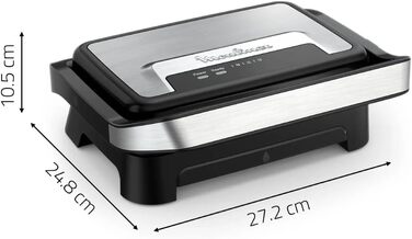 Гриль-паніні Moulinex Home Compact (GI270D10) з антипригарним покриттям, компактний та легкий у догляді