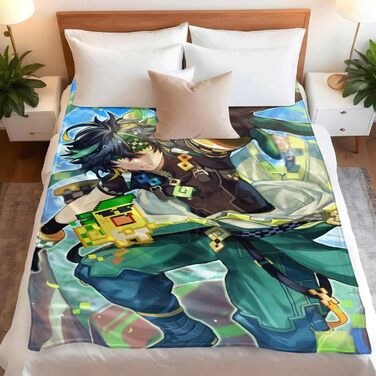 Пухнастий плед, декоративний плед, плед для дивана Genshin Impact Kinich (150x200 см)