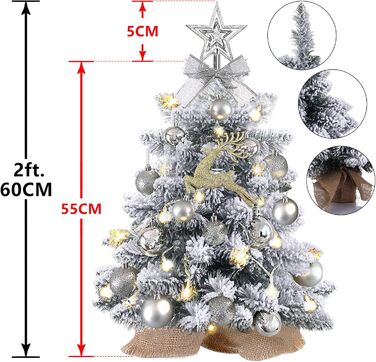 Штучна ялинка з вогниками 60 см KOIUEYW