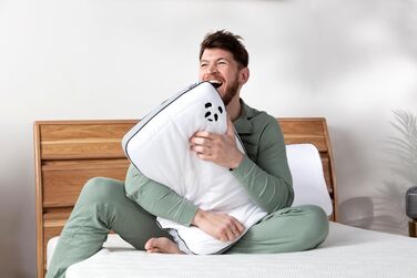 Гібридна бамбукова подушка Panda мякий, дихаючий бамбуковий чохол, ортопедична піна з ефектом памяті Lyocell