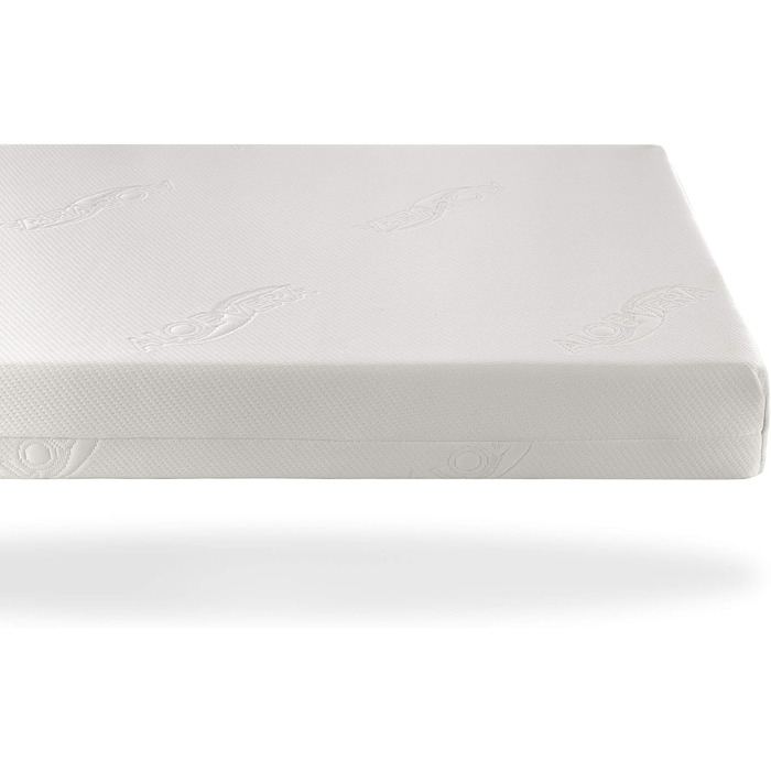 Дитяче ліжко Love For Sleep, ліжечко 120x60 см з матрацом з піни алое вера, біле, трансформується в ліжечко для малюків