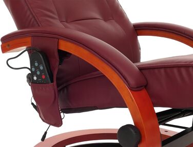 Масажу-реклайнер Mendler Pescatori II, розслаблююче масажне крісло, функція масажу - Бордо