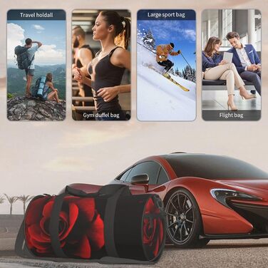 Біла Тигриця Містка дорожня сумка для подорожей, легка та довговічна, ідеальний подарунок для походів, відпустки, ділових поїздок та іншого, колір червона троянда, універсальний розмір