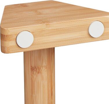 Ручки для віджимань Relaxdays, набір з 4 шт., бамбукові паралелети, 2 різних розміри, калістеніка, стійка на руках, натуральний колір