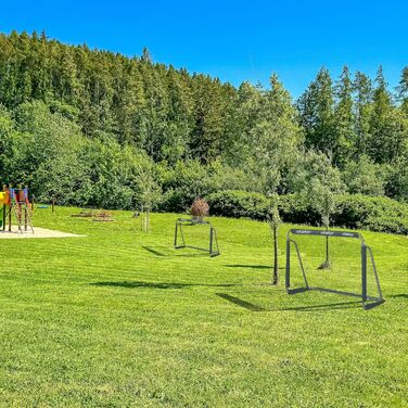 Футбольні ворота Relaxdays для саду, комплект з 2 шт. , для дітей та дорослих, ВШХ 110 x 150 x 75 см, металеві, міцні футбольні ворота, сірі