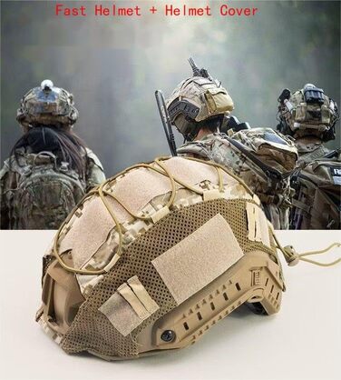 Тактичний шолом для пейнтболу, страйкболу та пейнтболу Rapid чохол, багатофункціональне захисне кріплення для ПНВ типу PJ, для спорту на свіжому повітрі, полювання, стрільби (чорний), один розмір