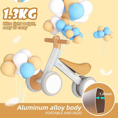 Дитячий беговел XJD від 1 року, іграшка-балансир для дитини 10-24 місяців, беговел без педалей з 4 колесами для хлопчиків і дівчат