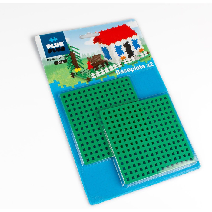 Набір конструктора Plus-Plus Mini 600 деталей Basic та 2 базові пластини 12x12 см (сірі), Duo Pack