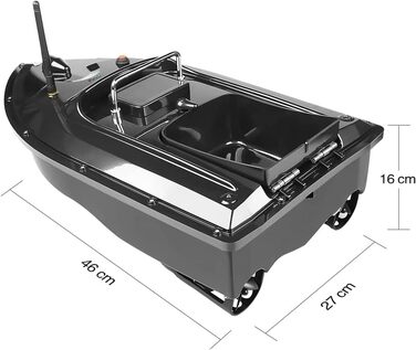 Човен для риболовлі на приманку Bilbear Човен з дистанційним керуванням Човен для наживки на дистанційному керування 500 м Рибошукач із подвійним двигуном із завантаженням 1,5 кг із датчиком ехолота Подарунки рибалкам для риболовлі на коропа (чорний човен