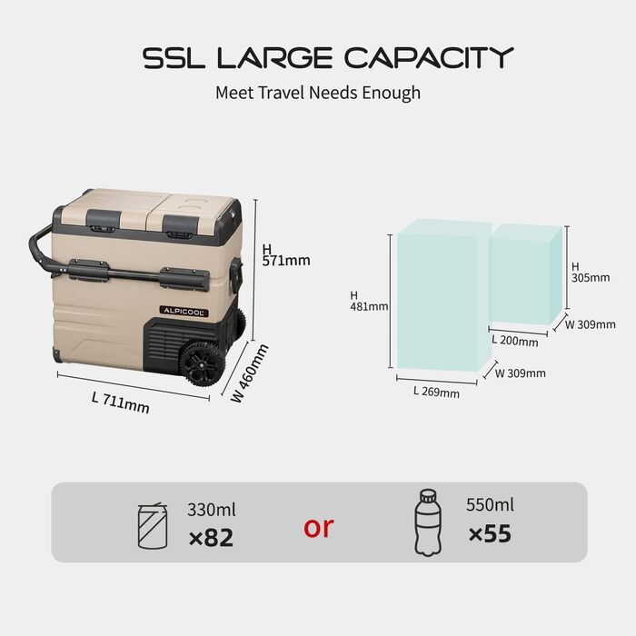 Літрів компресорний холодильник портативний холодильник 12/24V електрична морозильна камера для автомобіля, вантажівки, човна з ви