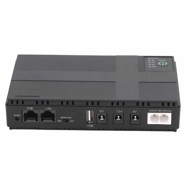Акумулятор Mini Sai DC 10400mAh Джерело безперебійного живлення з двома USB-входами та численними виходами (5V/9V/12V/PoE) для смартфонів, камер відеоспостереження та роутерів (Європейський стандарт)
