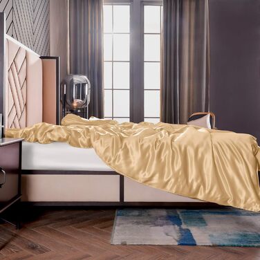 Комплект постільної білизни з 100 шовку THXSILK 4 шт. и, 2 підковдри 155 х 220 см і 2 наволочки 80 х 80 см, шовкова постільна біли