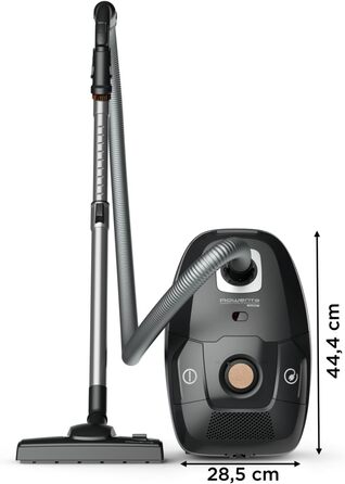 Пилосос з мішком 400 Вт 4,5 л мішок для пилу 99,98 HEPA-фільтрація 12 м радіус дії компактний дизайн вкл. аксесуари чорний Будинок